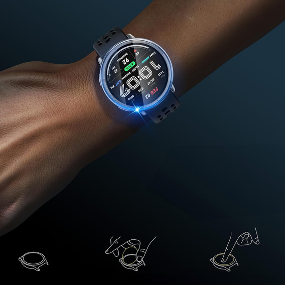 2x Szkło Hybrydowe ERBORD do Amazfit Active 2