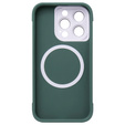 Etui do iPhone 15 Pro Max, ERBORD Armor Mag do MagSafe, zielone