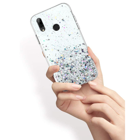 Etui do Huawei P Smart 2019, Glittery, przezroczyste