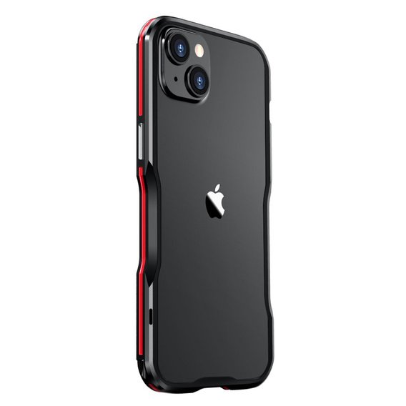 Etui LUPHIE do iPhone 14, Armor Bumper, czarne / czerwone