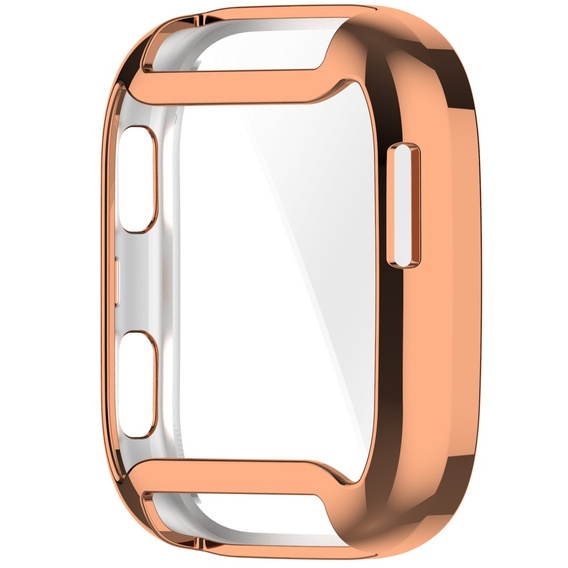 Etui z elastycznego TPU do Amazfit Bip 6 – pełna ochrona i stylowy wygląd - różowo-złote