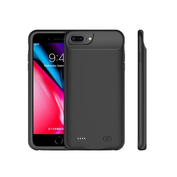 Etui z Baterią 8000mAh do iPhone 8 Plus/7 Plus/6s Plus/6 Plus - Czarne