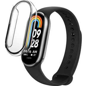 2w1 Etui + Szkło Hartowane do Xiaomi Smart Mi Band 8 / Xiaomi Smart Mi Band 9, Przezroczyste