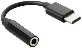 Adapter USB Typ-C do Minijack 3,5mm, Black