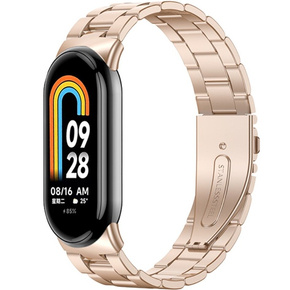 Bransoleta Stalowa do Xiaomi Smart Mi Band 8 / Xiaomi Smart Mi Band 9, Różowe rose gold