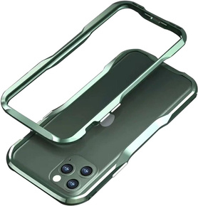 Bumper LUPHIE do iPhone 12 / 12 Pro, metalowa ramka, zielona