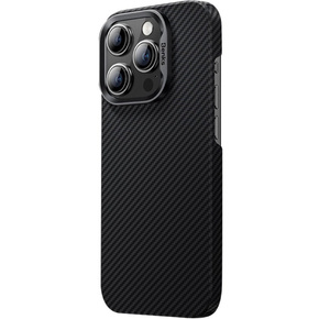 Etui BENKS Kevlar do iPhone 15 Pro Max, Carbon Fiber, do MagSafe, czarne