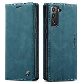 Etui CASEME do Samsung Galaxy S22+ Plus 5G, Leather Wallet Case, Green