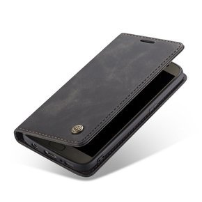 Etui CASEME do Samsung Galaxy S7, Leather Wallet Case, czarne