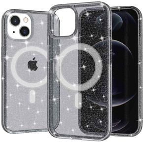 Etui Dropproof Glitter do MagSafe do iPhone 14 Plus, Czarne