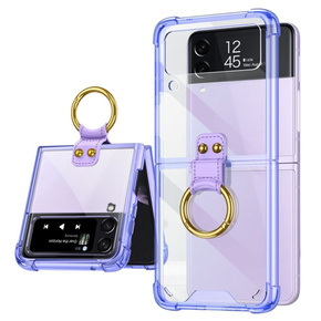 Etui GKK Corners Dropproof do Samsung Galaxy Z Flip 4 5G, Transparent Purple