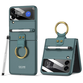 Etui GKK Ring Holder + Pen do Samsung Galaxy Z Flip3 5G, Green