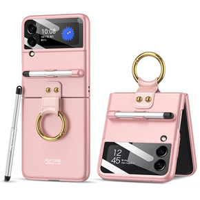 Etui GKK Ring Holder + Pen do Samsung Galaxy Z Flip3 5G, Pink