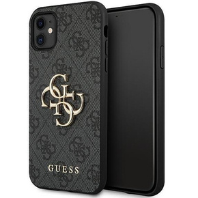 Etui GUESS do iPhone 11, 4G Big Metal Logo, szare