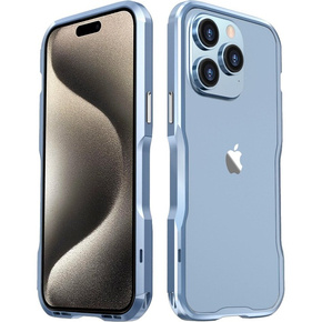 Etui LUPHIE do iPhone 15 Pro Max, Armor Bumper, niebieskie