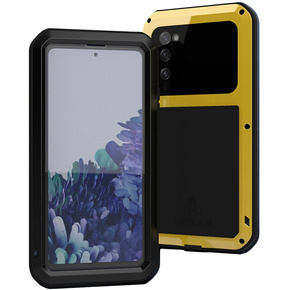 Etui Love Mei do Samsung Galaxy S20 FE 4G/5G, pancerne ze szkłem, żółte