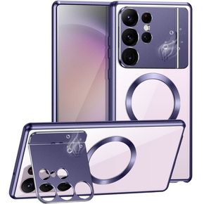 Etui Magnetyczne do Samsung Galaxy S23 Ultra 5G, Aroma Hybrid, fioletowe