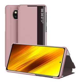 Etui Side View do Xiaomi Poco X3 NFC, Rose Gold