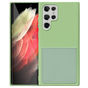 Etui Silicone Lite Pocket do Samsung Galaxy S22 Ultra 5G - Matcha Green