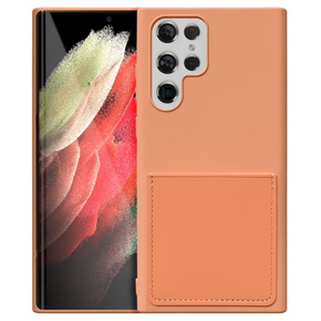 Etui Silicone Lite Pocket do Samsung Galaxy S22 Ultra 5G - Orange