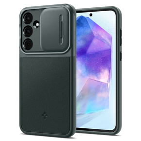 Etui Spigen do Samsung Galaxy A55 5G, Optik Armor, Zielone