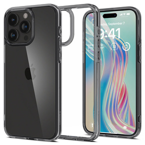 Etui Spigen do iPhone 15 Pro Max, Ultra Hybrid, Przezroczyste / Szare