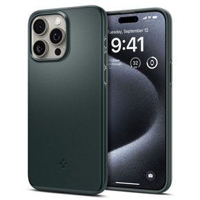 Etui Spigen do iPhone 15 Pro, Thin Fit, Zielone