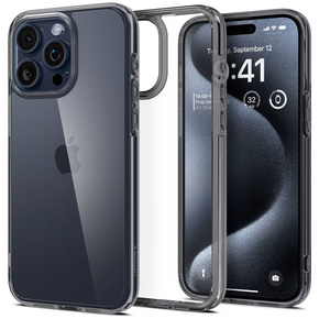 Etui Spigen do iPhone 15 Pro, Ultra Hybrid, Przezroczyste / Szare