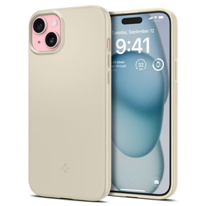 Etui Spigen do iPhone 15, Thin Fit, Beżowe