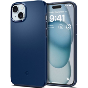 Etui Spigen do iPhone 15, Thin Fit, Granatowe