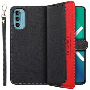 Etui Wallet do Motorola Moto G52 / G82 5G, KHAZNEH RFID, Dual Color, Black