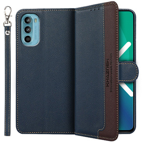Etui Wallet do Motorola Moto G52 / G82 5G, KHAZNEH RFID, Dual Color, Blue