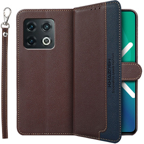 Etui Wallet do OnePlus 10 Pro 5G, KHAZNEH RFID, Dual Color, Brown