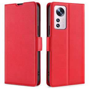 Etui Wallet do Xiaomi 12 Pro, Magnetic Clasp - Red
