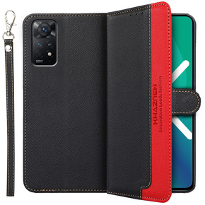 Etui Wallet do Xiaomi Redmi Note 11 Pro 4G/5G, KHAZNEH RFID, Dual Color, Black