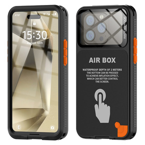 Etui Wodoodporne IP68 do iPhone 15 Pro, SHELLBOX Air Box, czarne