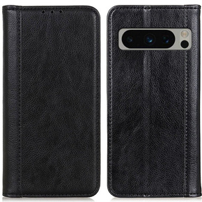 Etui do Google Pixel 8 Pro, Wallet Litchi Leather, czarne