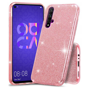 Etui do Huawei Honor 20 / Nova 5T, Glitter Case, Różowe