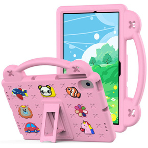 Etui do Lenovo M10 X306 2 Gen /  M10 Plus TB-X606 10.3 / Samsung Tab A 10.1 T510/515 / K10 X6C6, Cute Patterns, z podstawką, Różowe