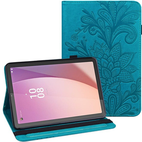 Etui do Lenovo Tab M9, With stand, Flower, niebieskie