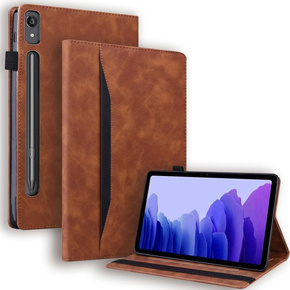 Etui do Lenovo Tab P12, Classic, z miejscem na rysik, brązowe