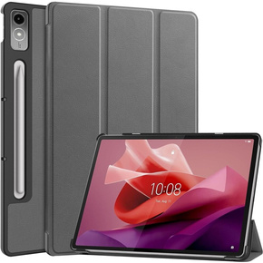 Etui do Lenovo Tab P12, Trójdzielne z miejscem na rysik, Szare