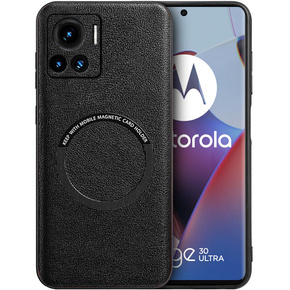 Etui do Motorola Edge 30 Ultra 5G, Leather Hybrid MagSafe, czarne