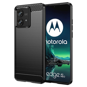 Etui do Motorola Edge 40 Neo, Karbon, czarne