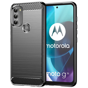 Etui do Motorola Moto G71 5G, Karbon, czarne