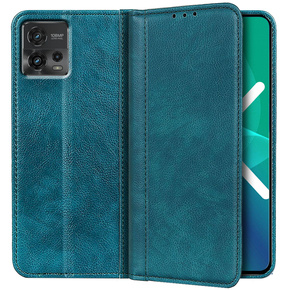 Etui do Motorola Moto G72 4G, Wallet Litchi Leather, zielone