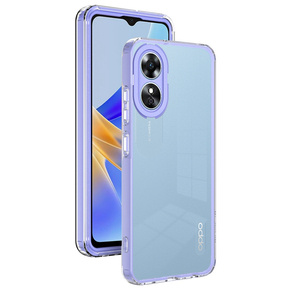 Etui do Oppo A17, Fusion Hybrid, przezroczyste / fioletowe