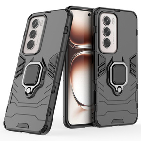 Etui do Oppo Reno 12, Military kickstand ring, czarne