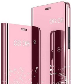 Etui do Oppo Reno5 5G, Clear View, różowe