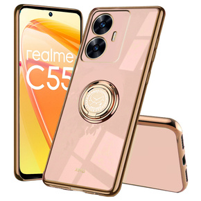 Etui do Realme C55, Electro Ring, różowe rose gold